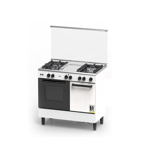ZANUSSI ZCG940W 4 GAS BURNERS WITH GAS OVEN COOKER 62L ZCG940W