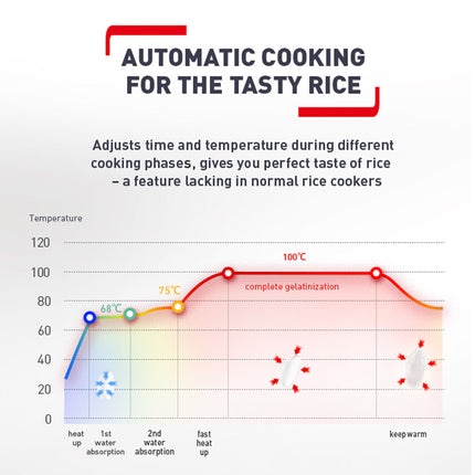 Tefal Easy Rice Fuzzy Plus Logic Rice Cooker 1.8L (RK736B)