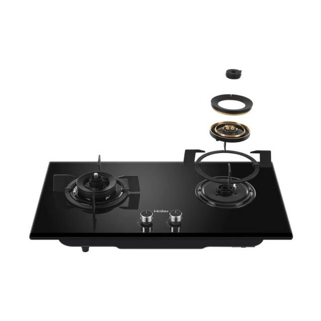 Haier Gas Hob HC-QM72DB1 Anti Dry Protection 2 Burner 5.4KW HCQM72DB1 Dapur Gas
