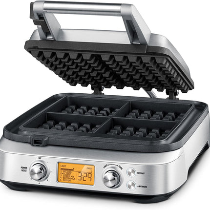 BREVILLE BWM640 the Smart Waffle™ Pro 4 Slice Waffle Maker | Non Stick