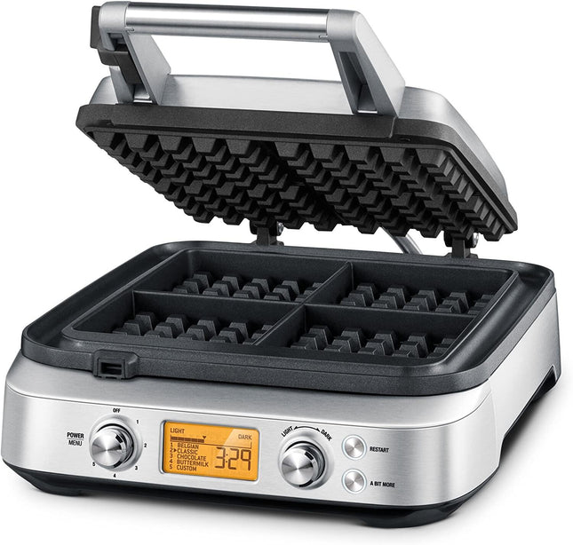 BREVILLE BWM640 the Smart Waffle™ Pro 4 Slice Waffle Maker | Non Stick