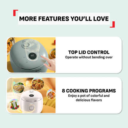 Tefal RK5354 POP Rice Cooker 0.7L 350W Mini Rice Cooker Compact Cooker RK5352 / RK535T