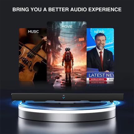 Vinnfier Hyperbar 3000 MAX 160W Home TV Soundbar Speaker Bluetooth USB Drive Aux-In Optical HDMI (ARC)