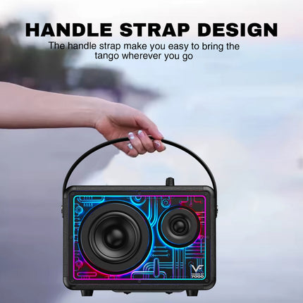 Vinnfier Tango XT7000 Portable Bluetooth Karaoke Speaker 2 UHF Wireless Microphone with OTG & live streaming