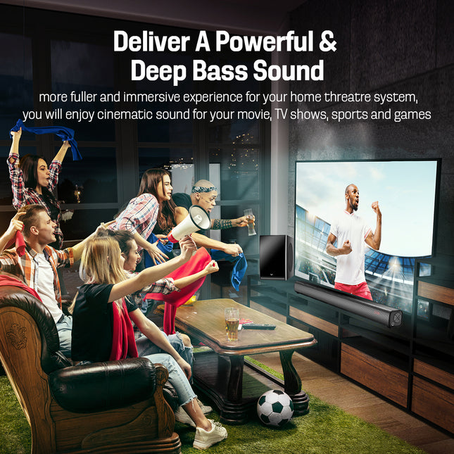 Vinnfier Hyperbar 303 BTRM Wireless Bluetooth Soundbar & Bass Subwoofer 3D Effect with Mic Jack