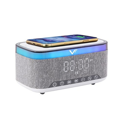 Vinnfier Neo Air 5C Alarm Clock Portable Wireless Bluetooth Speaker Wireless Charger for Mobile Phone TF Card