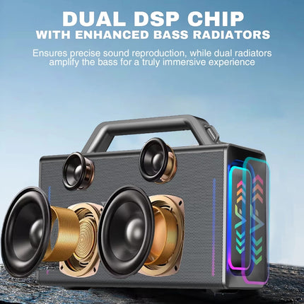 Vinnfier Tango XT9000 Max 250W Portable Bluetooth Karaoke Speaker Water Resistant Dual DSP Chip
