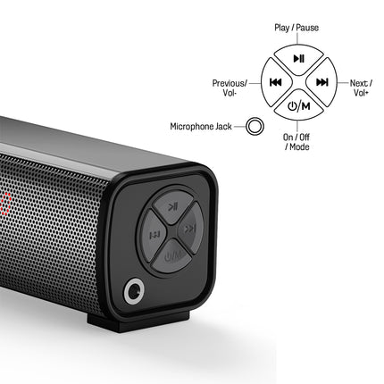 Vinnfier Hyperbar 303 BTRM Wireless Bluetooth Soundbar & Bass Subwoofer 3D Effect with Mic Jack