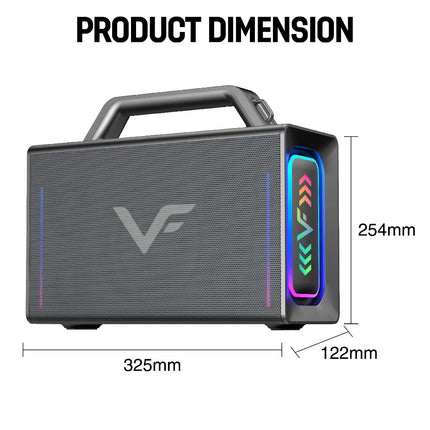 Vinnfier Tango XT9000 Max 250W Portable Bluetooth Karaoke Speaker Water Resistant Dual DSP Chip