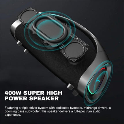 Vinnfier TANGO XT710 400W X-Bass Portable Party Karaoke Speaker with 2 Wireless Mic Bluetooth Speaker