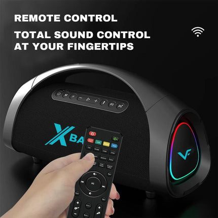 Vinnfier TANGO XT710 400W X-Bass Portable Party Karaoke Speaker with 2 Wireless Mic Bluetooth Speaker
