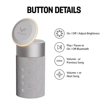 Vinnfier Neo Air 9C Portable Bluetooth Speaker Magnetic Wireless Quick Charge LED Night Light