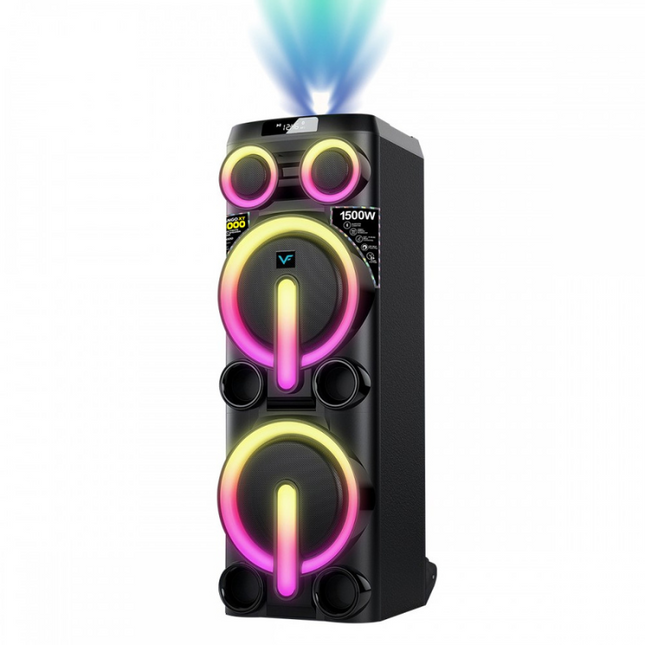 Vinnfier TANGO XT8000 WMU 1500W Partybox Speaker 14000mAh Portable Bluetooth Aux-In USB Drive
