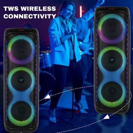 Vinnfier TANGO 700 WMB The Ultimate Party Speaker Tri Bass System Party Light Karaoke Fun