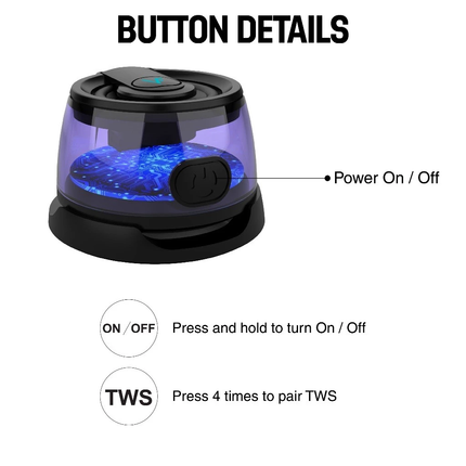 Vinnfier Tango Neo 3 BT Magnetic Portable Bluetooth Speaker Phone Stand Function RGB Light