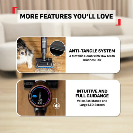 Tefal GF5736 X-Clean 7 Wet & Dry Handstick Vacuum and Mop 2-in-1 Cordless Self-Clean 50-Min Runtime