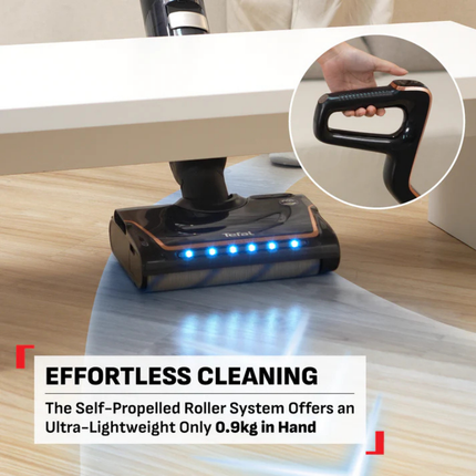 Tefal GF5736 X-Clean 7 Wet & Dry Handstick Vacuum and Mop 2-in-1 Cordless Self-Clean 50-Min Runtime