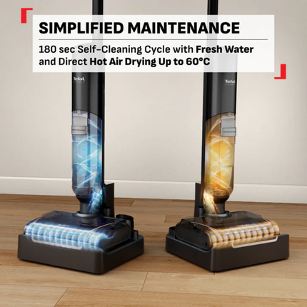 Tefal GF5736 X-Clean 7 Wet & Dry Handstick Vacuum and Mop 2-in-1 Cordless Self-Clean 50-Min Runtime