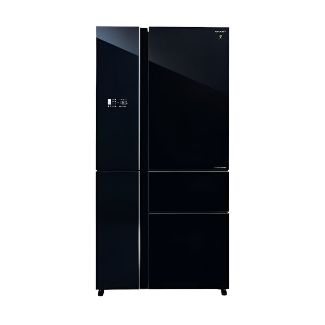 Sharp SJF879GK 5 Doors Fridge PCI Inverter Glass Mirror Door Finish Black G800L