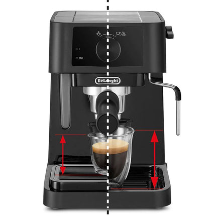 Delonghi EC230.BK Stilosa Manual Pump Espresso Coffee Machine Black (Replace Model OLD ECP3321BK)