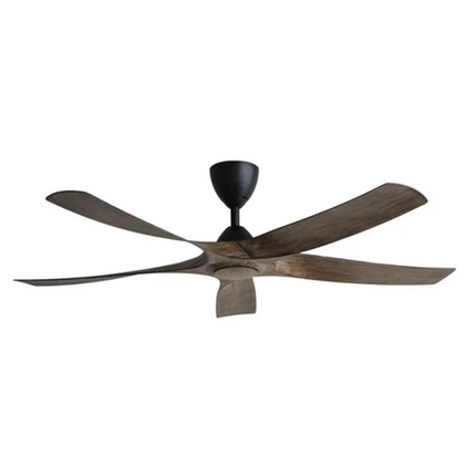 ALPHA Alkova AXIS 56'' AXIS-5B/56 DC Motor Ceiling Fan with 5 Blades (8 Speed Remote) Oak / Matt White