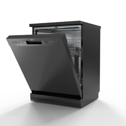 Midea WQP12-5201F Freestanding Dishwasher With 12 Place Settings WQP125201F (Black) /8 Place Settings Table Top Dishwasher with Wi-Fi Control WQP8-3802G / WQP83802G