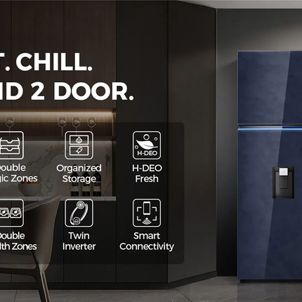 Haier HRF-IT540AG(GL)U1 540L 2-Door Twin Inverter Refrigerator Magic Pitcher Smart Connectivity HRFIT540AGGLU1 Peti Ais