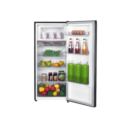 ELBA ER-Q1856(GR) 185L Single Door Refrigerator Semi Auto Defrost Direct Cool System ERQ1856GR Peti Ais