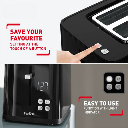 Tefal TT6408 Smart N' Light 7 Browning Levels 2-Slice Toaster