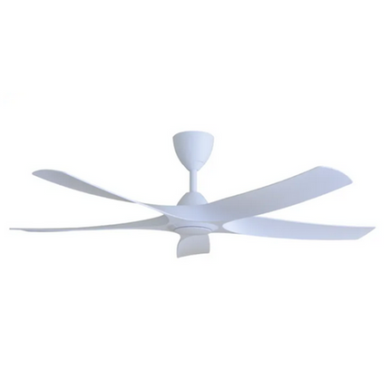 ALPHA Alkova AXIS 56'' AXIS-5B/56 DC Motor Ceiling Fan with 5 Blades (8 Speed Remote) Oak / Matt White