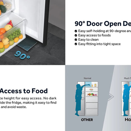 Haier 609L Side by Side Twin Inverter Refrigerator / Fridge / H-DEO Fresh / Smart Touch Control - HRF-IS609XM(BL)