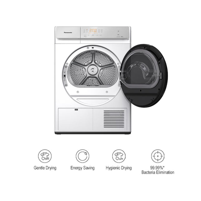 Panasonic NH-EH10JD1WM 10kg Gentle & Energy Efficient Drying Heat Pump Dryer Hygienic Drying NHEH10JD1WM Mesin Pengering Pakaian