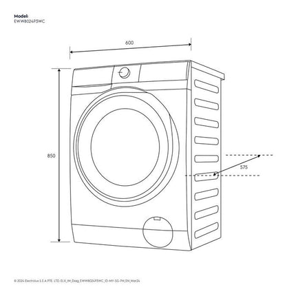 Electrolux EWW8024P3WC Front Load Washer 8.0kg Dryer 5.0kg