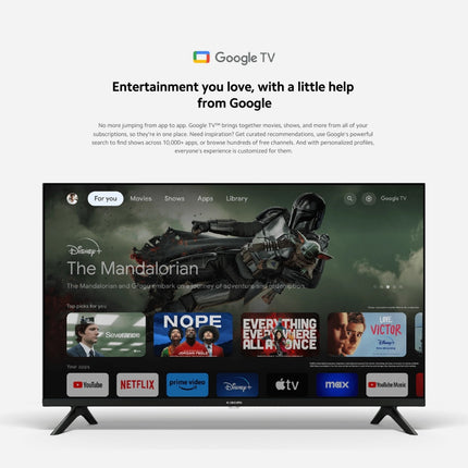 Xiaomi TV A Series 32" Dolby Audio, Bezel-less Design, 360° Bluetooth remote control Smart Life Limitless Vision Google