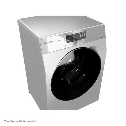 (DELIVERY KL & SELANGOR ONLY) SHARP ESFK852EMW 8.5KG FRONT LOAD J-TECH INVERTER WASHING MACHINE
