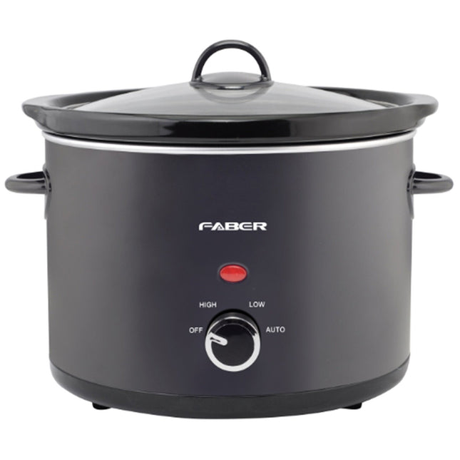 Faber FSC 500 BK (Black) / FSC 550 SS (Stainless Steel) 5 Liter Slow Cooker with Inner Ceramic Pot - FSC500BK / FSC550SS