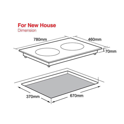 SENZ SZ-GI668 2 in 1 Hybrid Smart Gas Hob