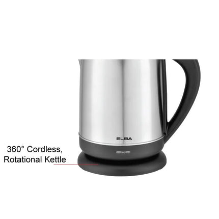Elba EJKN1764SS Jug Kettle 1.7L Stainless Steel Safety Locking Lid Cerek Elektrik