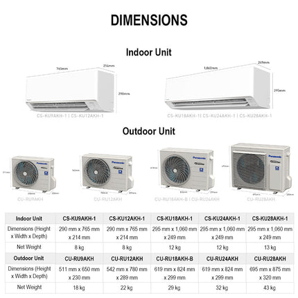PANASONIC R32 RAC X-DELUXE (KU) INV WM 1.0/1.5/2.0/2.5/3.0HP