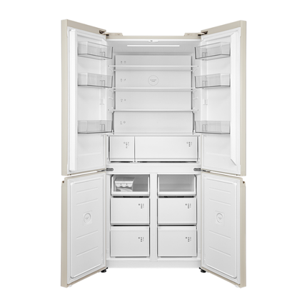 Toshiba GR-RF681WI-PGY(D4) 585L Japandi Series Kumo Multi Door Refrigerator Jade Textured Grey SeamlessFit PureBIO TSmartLife Smart Fridge