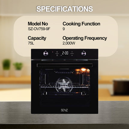SENZ SZ-OV759-9F Push Knob Digital MultiOven