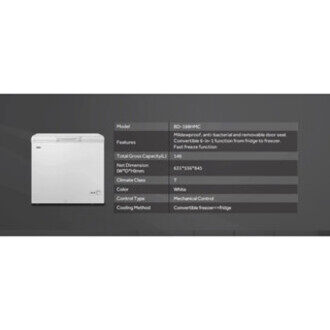 [5 Star] Haier 146L 6-in-1 Convertible Chest Freezer / 150h Cooling Retention / Anti-Bacterial - BD-188HMC