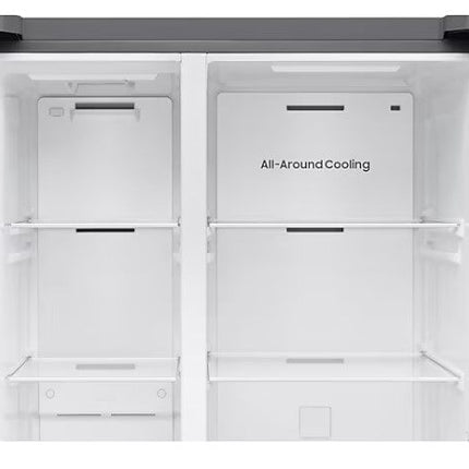 SAMSUNG 646L Refrigerator SBS -Auto Open Door White Glass  RS80F65MNWME