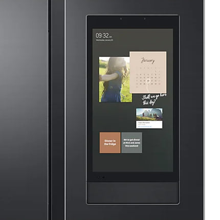 Samsung RS62T5F01B4/ME Side by Side Refrigerator with Family Hub, 660L Digital Inverter- RS62T5F01B4ME