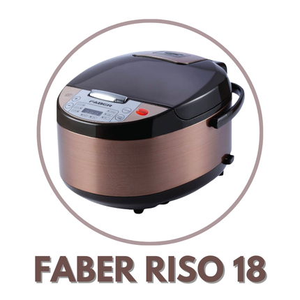Faber RISO 18 Deluxe Rice Cooker 1.8 Litre Large Digital Panel Non Stick Coated Inner Pot RISO18 Periuk Nasi Multi Cooker