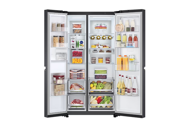 LG 694L Side by Side Fridge GC-M257CGFL with Door in Door in White Glass Finish Smart Inverter Hygience Fresh+ GCM257CGFL Peti Sejuk 冰箱