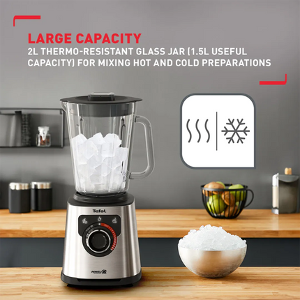 Tefal BL871D 2.0L Perfect Mix + High Speed Thermo-Resistant Glass Jar Blender | ESH