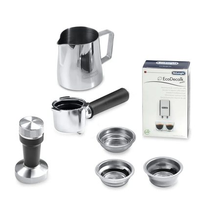 DELONGHI EC885 Dedica Arte Pump Manual Espresso Coffee Machine with New Milk Frother for Home Cafe EC885.BG EC885.GY EC885.M EC885BG EC885GY EC885M EC785 Upgrade (Metal / Grey / Beige Gold) | Home Use | Coffee Maker | 咖啡机 | Mesin Kopi