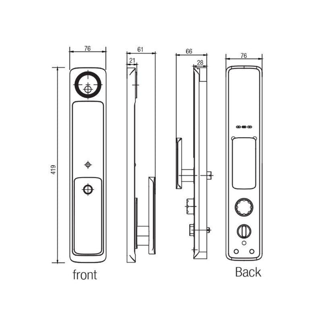 AEGLOC SDL-6068 V9 Smart Digital Door Lock Push Pull Smart Lock SDL6068
