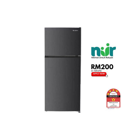 ELBA ER-R2438(GR) 240L 2-Door Fridge, Multi Air Flow Refrigerator ERR2438GR
